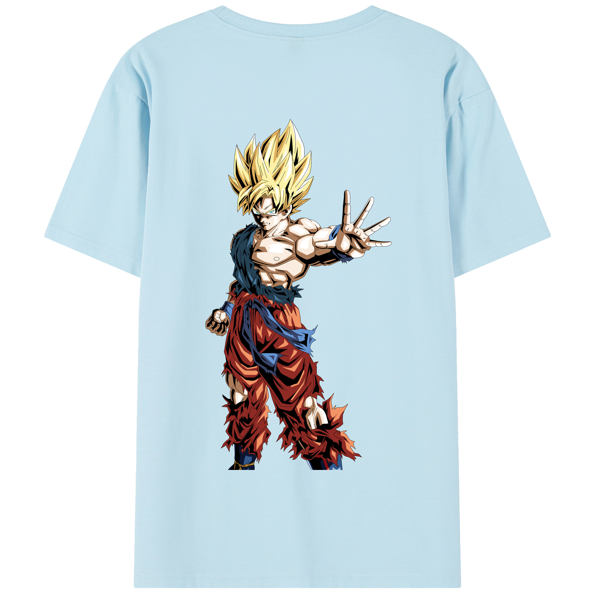 （画像用） ドラゴンボール 孫悟空（そん ごくう）Son Goku カカロット DRAGON BALL Kakarotto 綿100％半袖Tシャツ（背面プリント）